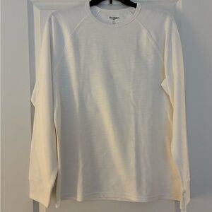 NWOT - Goodfellow & Co White Textured Long Sleeve